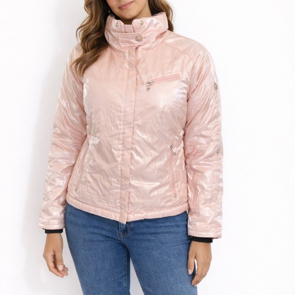 Revolve NILS iridescent Pink Ski Jacket Puffer Coat